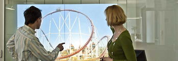 Rear projection film for transparent surfaces Rear projection film for transparent surfaces